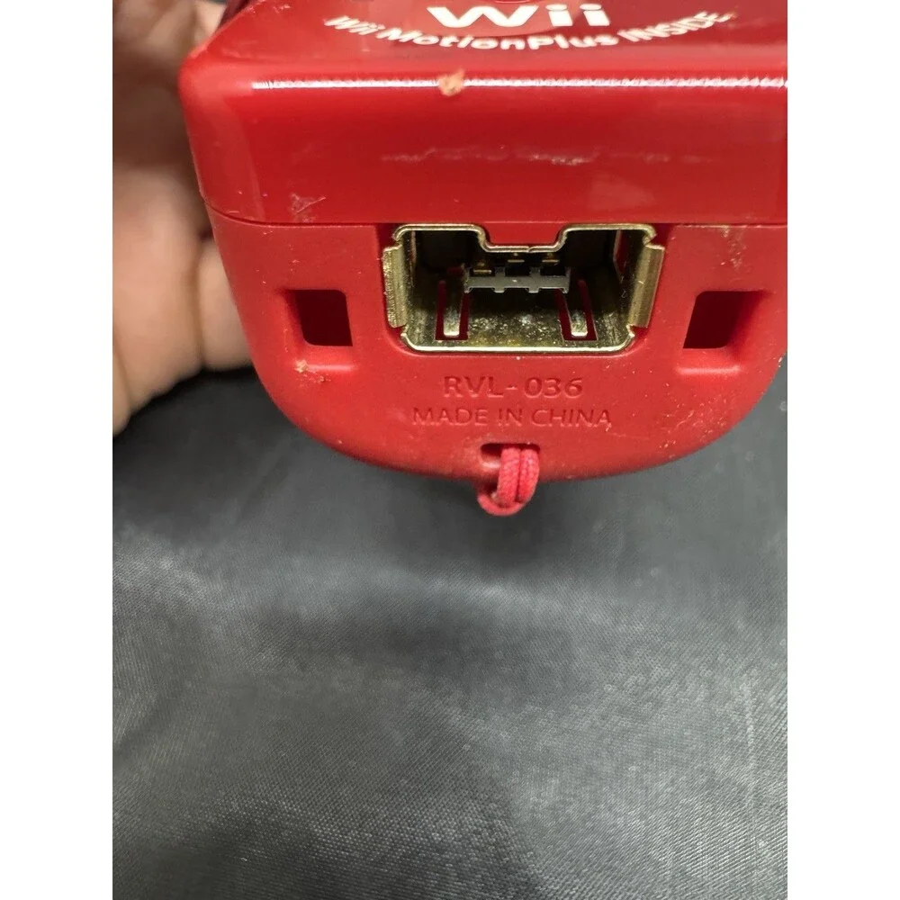 Nintendo Wii Official OEM RED Remote Motion Plus Controller Tested Works